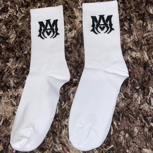 Amiri Logo White Socks